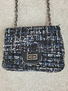 Malissa J Black and blue sparkly Small Chain Handbag - Picture 1 of 6