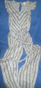 Monteau Big Girls Striped Jumpsuit/ Romper Size 10 - Picture 1 of 1
