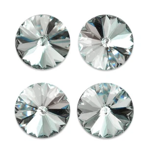 ADORNMENTS 18mm Rhinestone Stud Buttons - Pack of 4 - Crystal - Picture 1 of 2