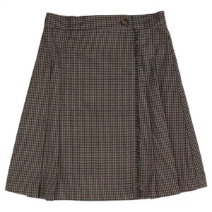 Belati Girls Houndstooth Plaid Skirt Pleated Academia Preppy Kids Size 10 Modest - Picture 1 of 7