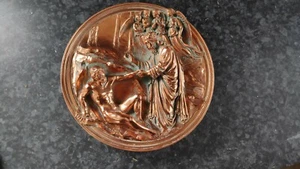 "Gott erschafft Adam" von Ennio Furiesi Bronze Sammelteller - Bild 1 von 5