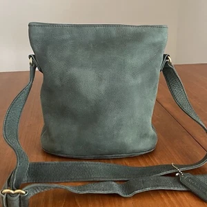 COACH Vintage 4933 Green Sonoma Nubuc Bucket Shoulder Bag Crossbody USA - Picture 1 of 13