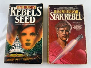 F.M Busby Lot of 2 Sci-Fi 1980's Vintage Paperbacks, Rebels' Seed, Star Rebel - Picture 1 of 15