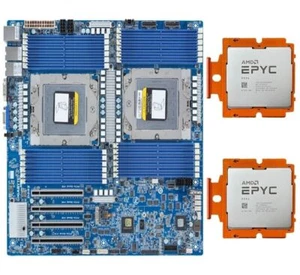 Placa madre Gigabyte MZ73-LM1 E-ATX + 2x procesador CPU AMD Genoa EPYC 9334 - Imagen 1 de 1