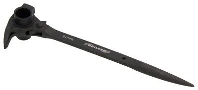17 X 21mm Scaffold Spanner Ratchet Podger Scaffolding Pry Bar Wrench Claw Hammer - Image 1 of 3
