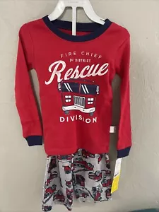 Nuova maglietta e jogger Carter's 2 pezzi Fire Chief per bambini taglia 4T - Foto 1 di 6