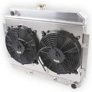 Ventiladores de cubierta de radiador de aluminio de 3 filas para Jeep CJ5 CJ6 CJ7 Scrambler V8 1972-1986 - Imagen 1 de 10