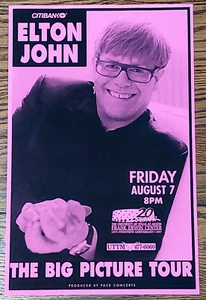 ELTON JOHN 1998 The Big Picture Tour Poster Flyer Handbill 11x17" Mint Condition - Picture 1 of 3