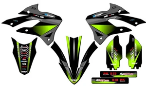 2022-2023 KX 112 SURGE Black Senge Graphics Kit compatible con Kawasaki - Imagen 1 de 10