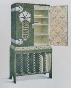 "Mackay Hugh BAILLIE SCOTT : MUSIC CABINET" Litho originale THE STUDIO 1899 - Imagen 1 de 1