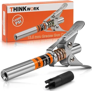 Grease Gun Coupler, Double Handle Extra Reach Upgrade, Strong Lock on Greases Gu - Picture 1 of 8