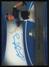 2010 Bowman Platinum Prospect Autographs Blue Refractors #SH Steven Hensley /99