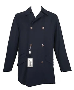NEW Vintage Pre Death Gianni Versace Peacoat! e 48 US 38 Md Double Breasted Navy - Picture 1 of 4