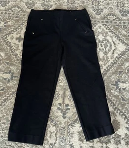 Chico's So Slimming Black Juliet Trim Detail Ankle Pants Size 1.5 REG - Picture 1 of 5