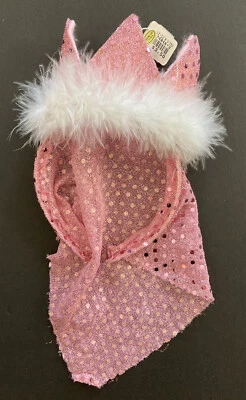 Tiara coroa rosa princesa infantil meninas nova com etiquetas com cachecol anexado - Imagem 1 de 4