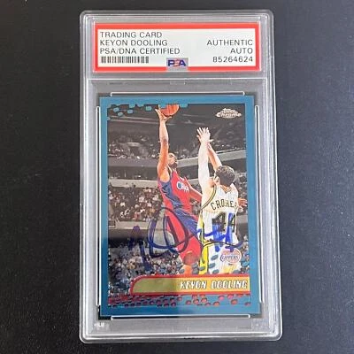 2002-03 Topps Chrome #51 Keyon Dooling Signed Card AUTO PSA/DNA Slabbed Clippers - Image 1 of 2