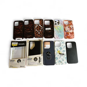 Menge 10 gemischte Handyhüllen - OtterBox, Spigen, Symmetry, Floral, Leopard, Glitzer - Bild 1 von 3