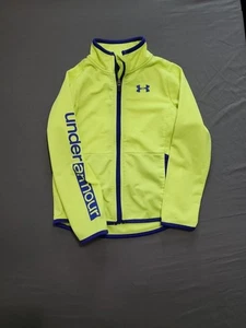 Under Armour Full Zip Jacket/Shell -Yellow/Purple - Youth Size 6 - Picture 1 of 8