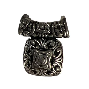 Colgante Vintage Tono Plata Adornado Con Intrincado Diseño Floral Regalo Único - Imagen 1 de 5