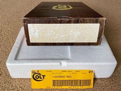 VINTAGE COLT GOVERNMENT MODEL BOX - Image 1 of 3
