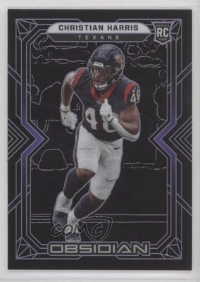 2022 Obsidian Rookies Electric Etch Purple /100 Christian Harris #190 Rookie RC - Image 1 of 2