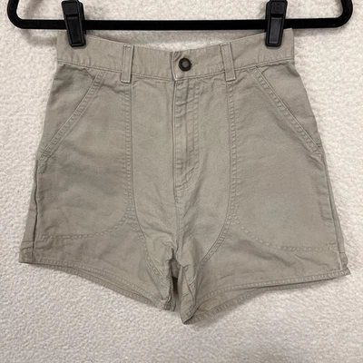 VTG Patagonia Stand Up Shorts Womens 4 (23x4) Beige Canvas Patch Pocket 57125 - Image 1 of 4