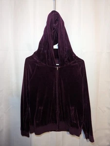 Sudadera con capucha para mujer Juicy Couture L púrpura terciopelo estrás brillante Y2K - Imagen 1 de 20