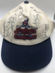 1995 MLB Cleveland Indians (Guardians) AL Champs Autographed Grandpas Lucky Hat - Picture 1 of 12