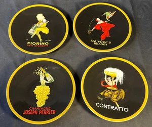 4er Set Sakura Tisch "Vintage Poster" Motiv Steingut Salat-/Dessertteller - Bild 1 von 7