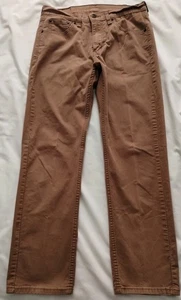 EUC HERREN LEVI'S 505 NORMALE PASSFORM KHAKI HELLBRAUN GERADES BEIN JEANSHOSE 30 x 28 - Bild 1 von 9