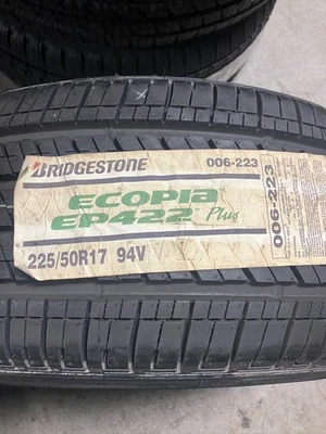 4 New 225 50 17 Bridgestone Ecopia EP422 Plus Grand Touring All Season Tires - Image 1 of 4