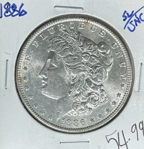 Dólar de plata Morgan 1886 ~ SL/UNC ~BONITA MONEDA~ - Imagen 1 de 2
