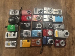 25 Piece Digital Camera PARTS ONLY TESTED NOT WORKING Nikon Kodak Olympus Sony - Picture 1 of 8
