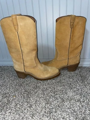 Botas Wolverine De Colección Para Mujer 7 Western Gamuza Cuero Marrón Vaquera Rodeo Foto 1 de 4