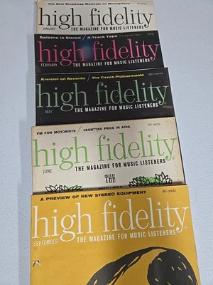 VTG High Fidelity Music Magazine  1962 Lot Of 6 - Image 1 of 4