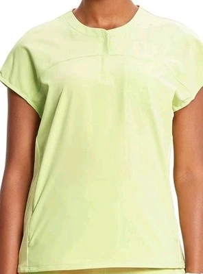 Lime Creme Cherokee Scrubs Infinity Round Neck Top In622A 1/4 Zip   - Image 1 of 4