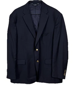 Jos A Bank Blazer Mens 44S Black Wool Signature Collection Gold Button Jacket - Picture 1 of 7