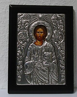 Jesus Christus Pantokrator Metall Oklad Ikone...