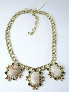 Collar Lee by Lee Angel para mujer cabujón de piedra cristal llamativo nuevo en paquete 110 - Imagen 1 de 12