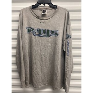 Vintage Nike Team MLB Tampa Bay Devil Rays Crew T-Shirt Men's Size XL Long Sleev