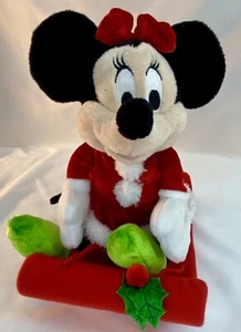 2011 Christmas Dandee Musical Minnie Mouse On Sleigh Sled Sings Deck The Halls - Picture 1 of 9