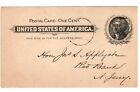 Carte postale un cent carte postale États-Unis Redbank New Jersey 1899 antique