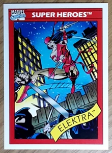 1990 Marvel Universe Card 49 ELEKTRA. Free New Top Loader. - Picture 1 of 3