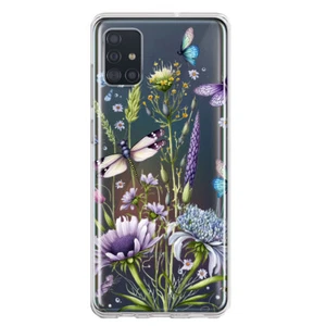 For Samsung Galaxy A51 Shockproof Case Dragonfly Butterflies Flowers - Picture 1 of 6