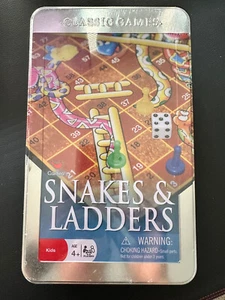Cardinal Juegos Clásicos Serpientes y Escaleras en Nuevo Contenedor de Lata Sellado NUEVO - Imagen 1 de 3