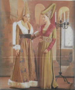 Butterick 6751 Renaissance Costume Misses 6-10 Gown & Hat Medieval Pattern UNCUT - Picture 1 of 5