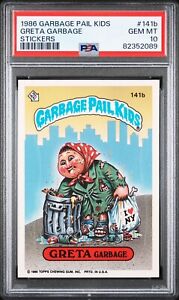 Greta Garbage 1986 Garbage Pail Kids- Oryginalna seria 4 141b PSA 10 Gem Os4 Gpk