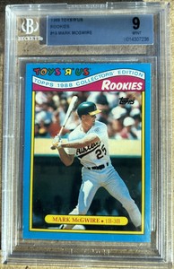 1988 Toys R Us Rookies Mark McGwire #19 Oaklans A's BGS 9 Mint 🔥🔥🇺🇸⚾️