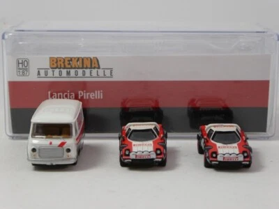 Brekina set 2 x Lancia Stratos + Fiat 238 Assitenza Pirelli 1978 1/87 29663 - Immagine 1 di 4