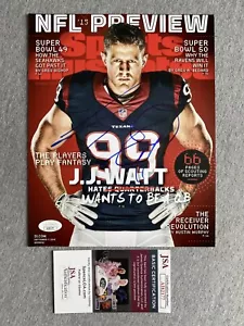 JJ WATT AUTOGRAPH 9/7/15 SPORTS ILLUSTRATED 8x10 COVER PHOTO JSA AI82177 - Picture 1 of 1